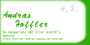 andras hoffler business card